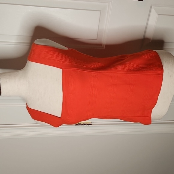 Maeve Anthropologie Women's Orange Cross Back Knit Tank Size S NWT - Picture 3 of 14